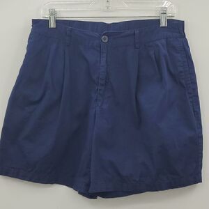 BangBang Relaxed Fit Pleated Shorts Navy Blue